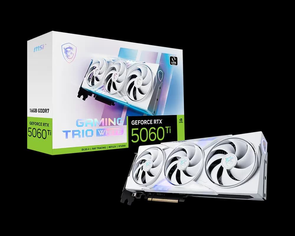 MSI GeForce RTX 5060 Ti 8G GAMING TRIO White image