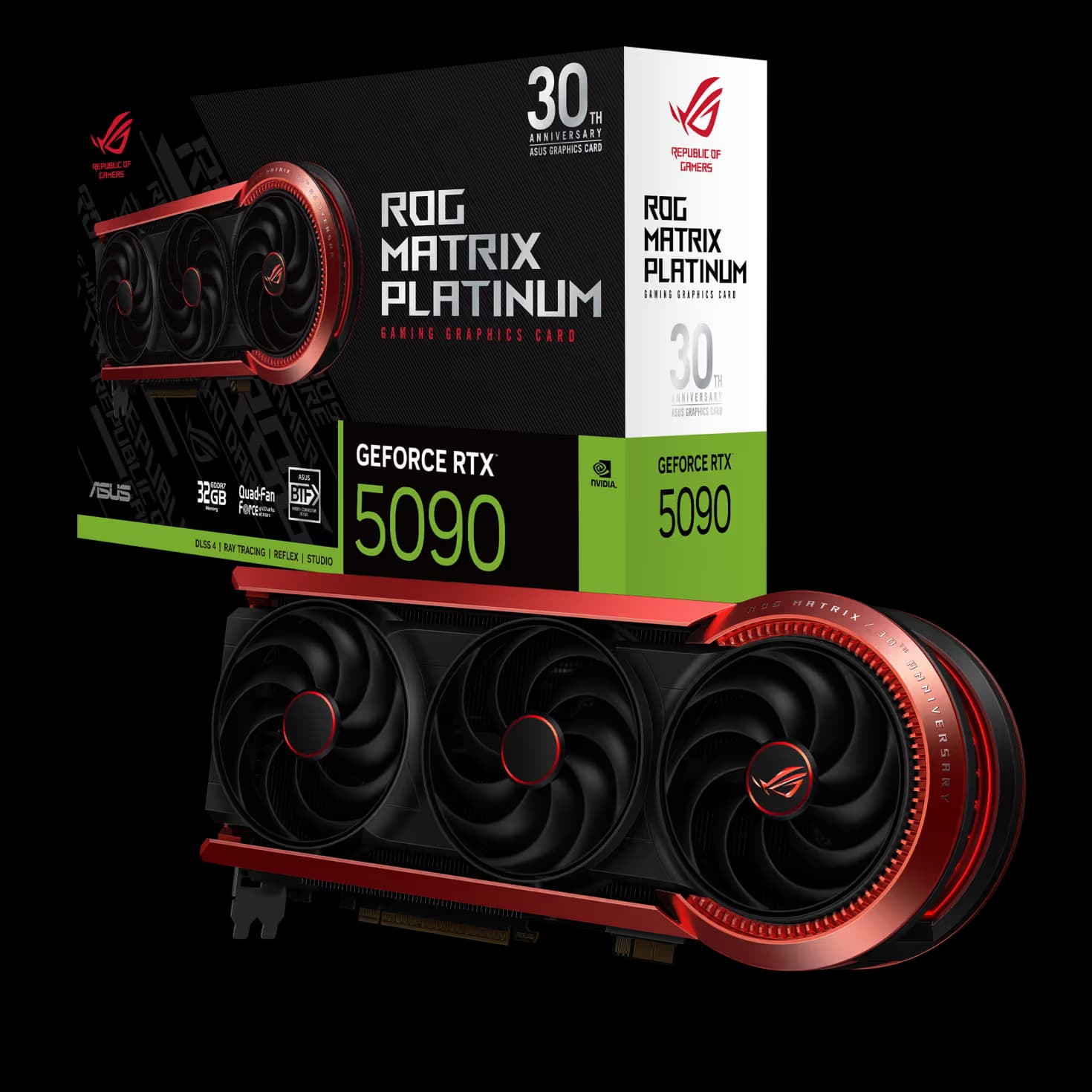 ASUS ROG Matrix Platinum GeForce RTX 5090 32GB GDDR7 ASUS Graphics Cards 30th Anniversary Edition main image
