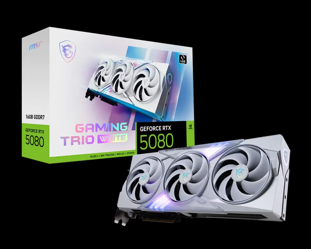 MSI GeForce RTX 5080 16G GAMING TRIO OC WHITE image