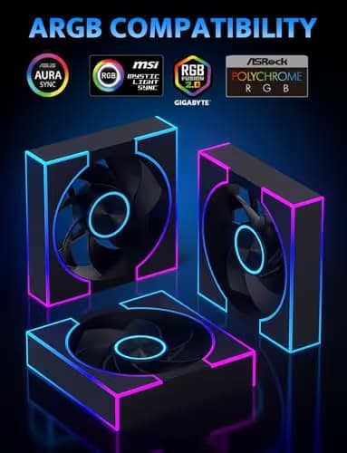 darkFlash DM8R LINE Reverse 120mm Black Pack of 3 image