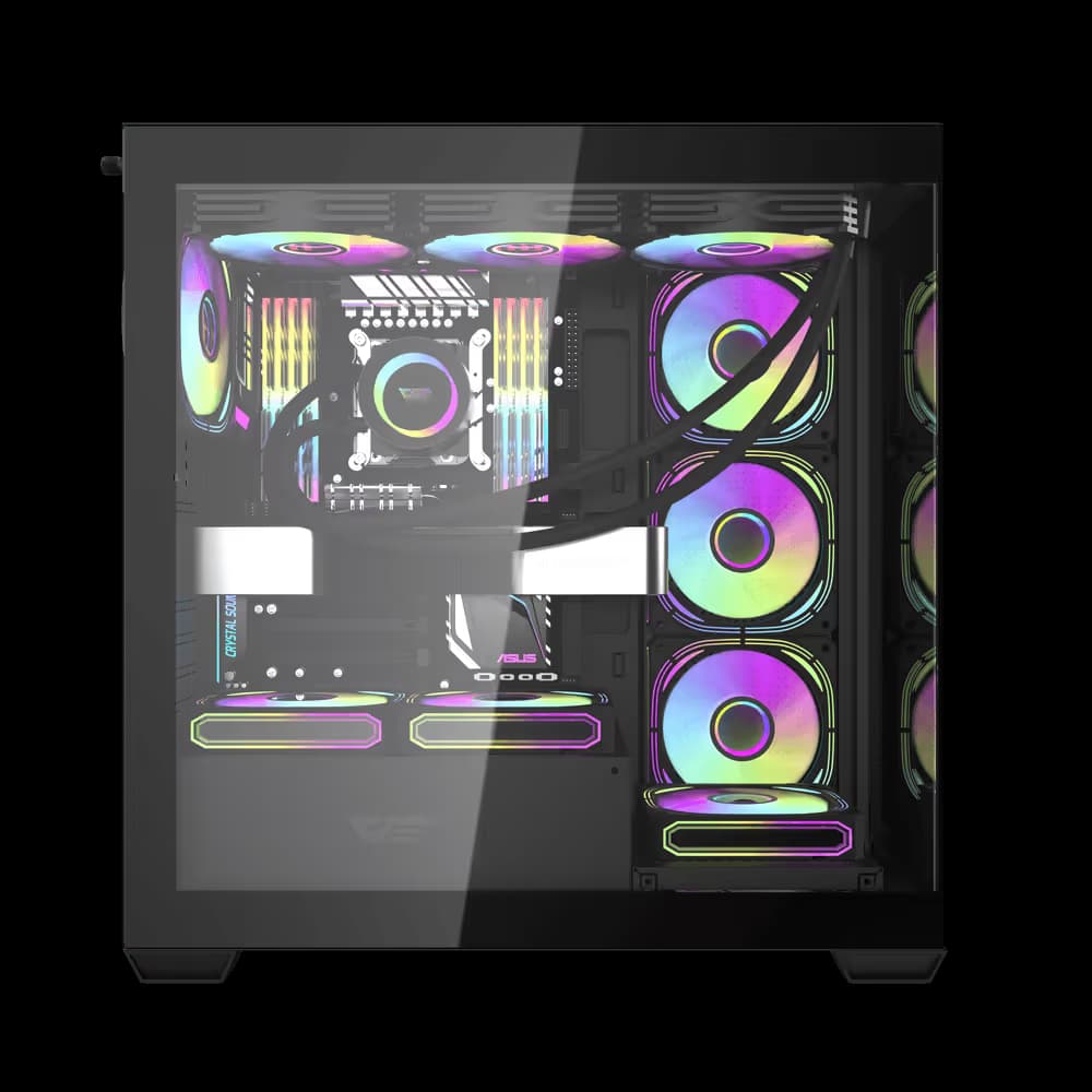 darkFlash DS900W Wood Black ATX Mid Tower image