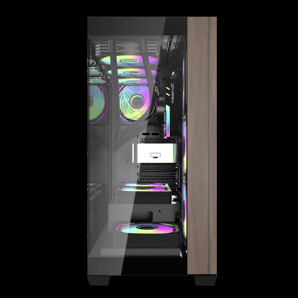 darkFlash DS900W Wood Black ATX Mid Tower image