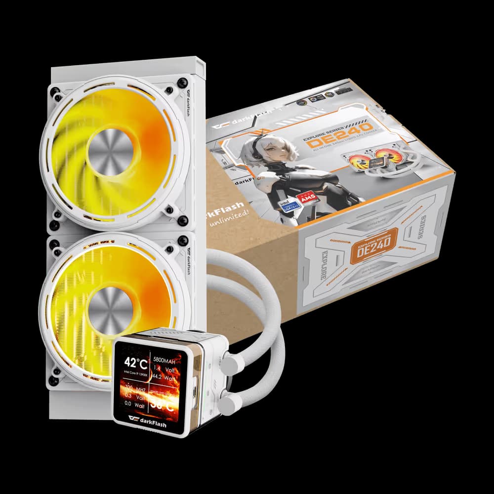 darkFlash EXPLORE DE240 Liquid CPU Cooler White image