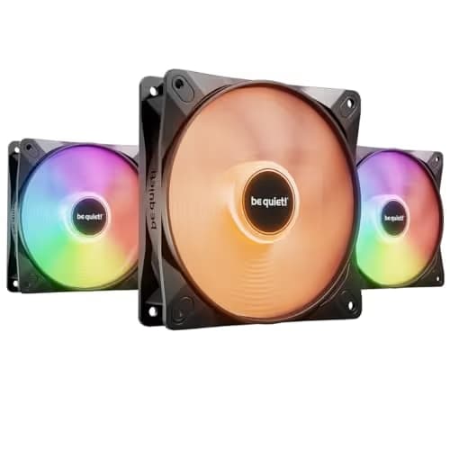 be quiet! Light Wings LX 120mm Black Addressable RGB PWM 48.8 CFM 3-Pack main image