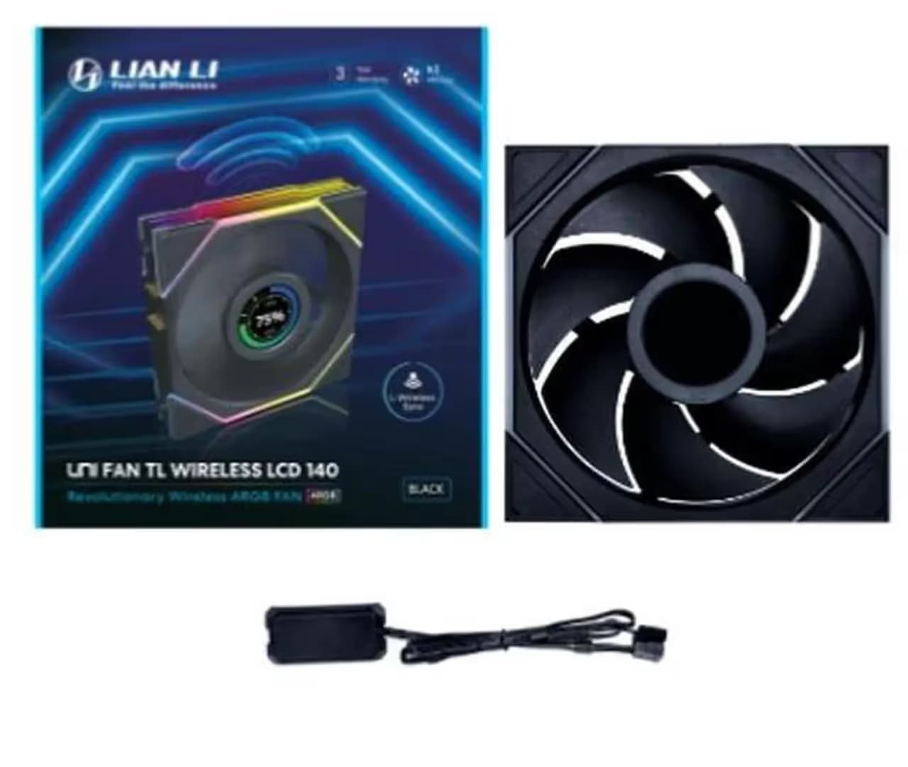 Lian Li UNI FAN TL140 LCD Wireless 140mm Black image