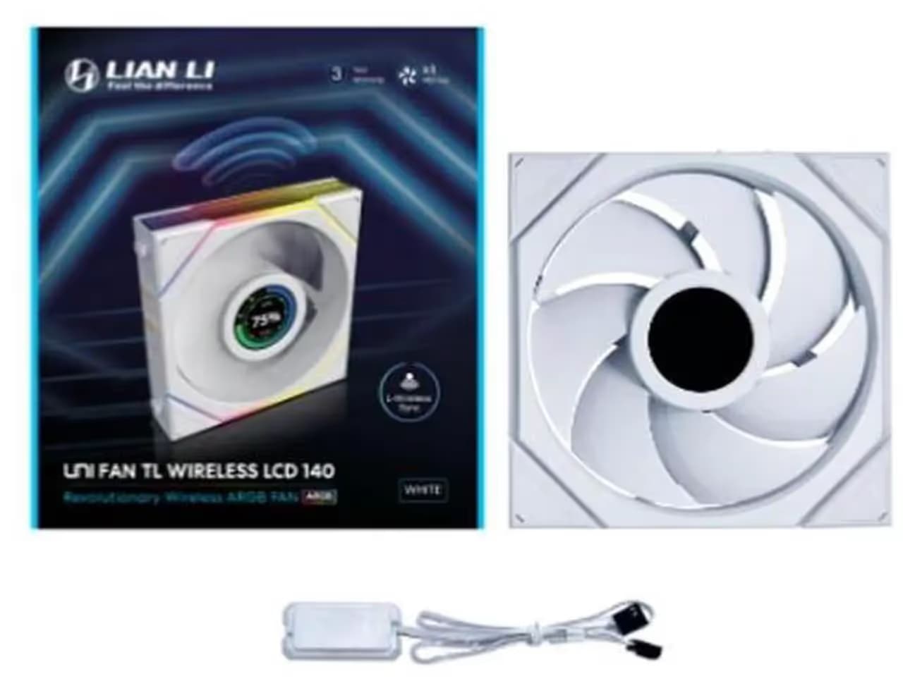 Lian Li UNI FAN TL140 LCD Wireless 140mm White image