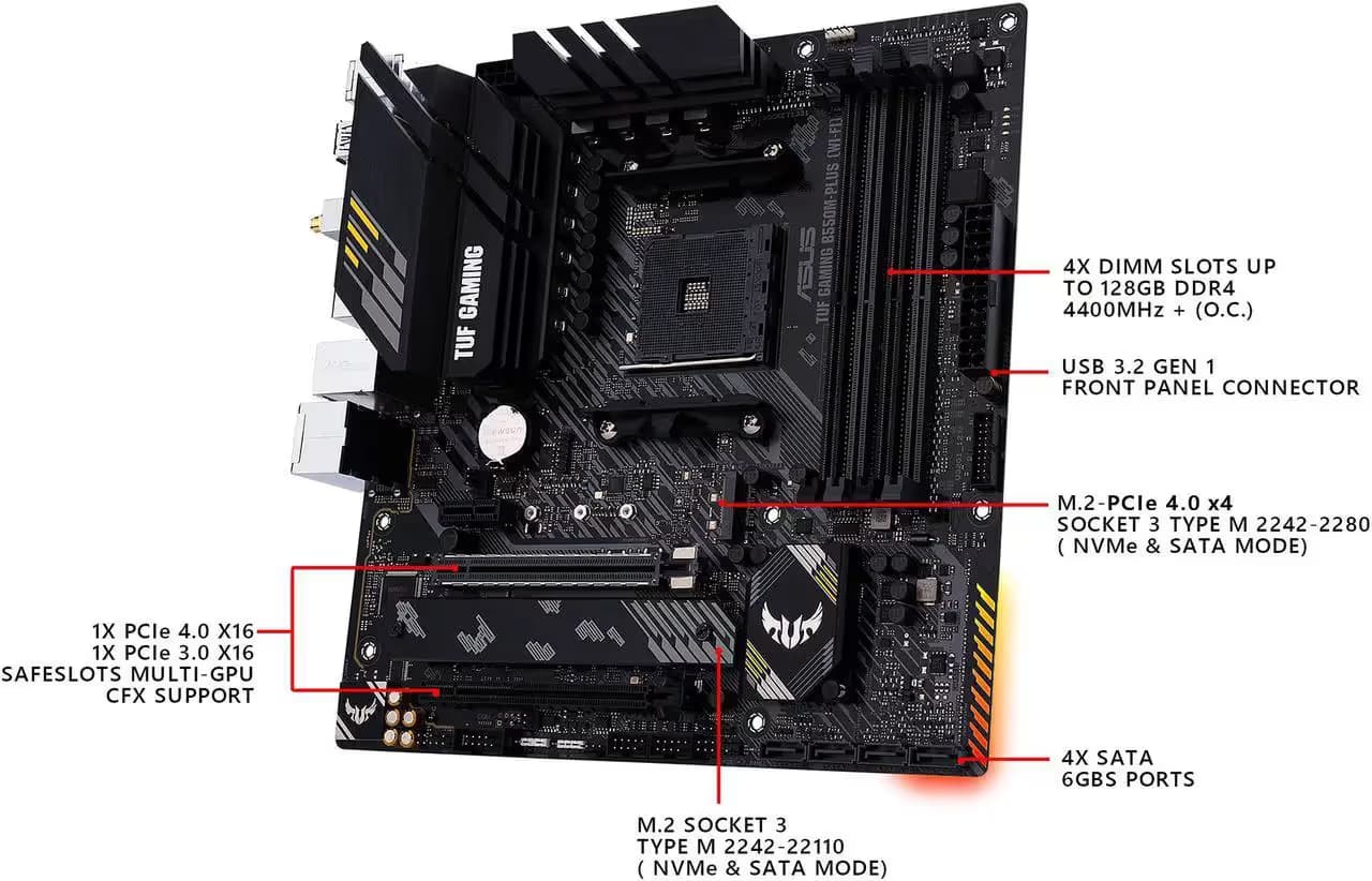 ASUS TUF GAMING B550M-PLUS image