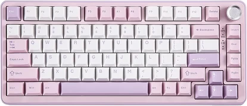 YUNZII B75 PRO Wireless Mechanical Gaming Keyboard - Cocoa Cream V2 Switches - Pink image