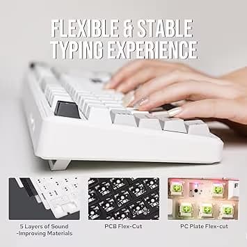 AULA F99 Wireless Mechanical Keyboard - LEOBOG Greywood V3 Switch image