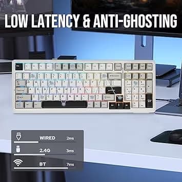 AULA F99 Wireless Mechanical Keyboard - LEOBOG Greywood V3 Switch image