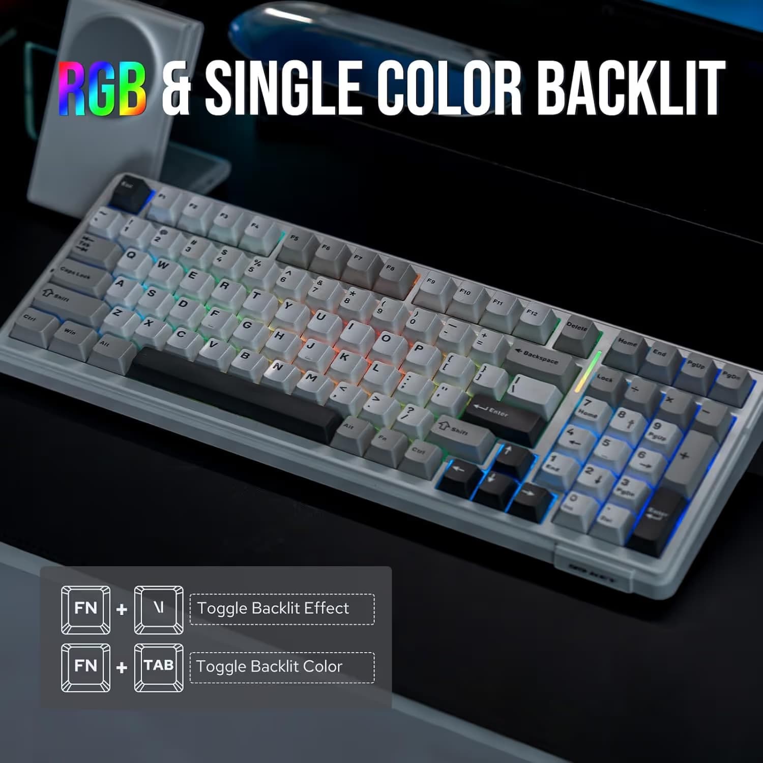 AULA F99 Wireless Mechanical Keyboard - LEOBOG Greywood V3 Switch image