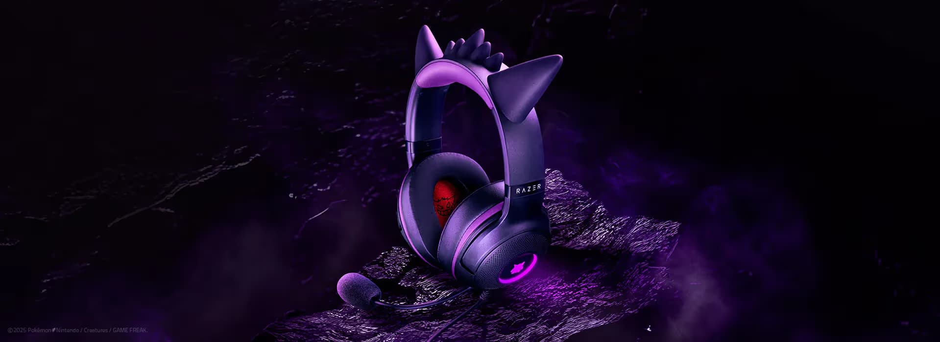 Razer Kraken Kitty V2 Wired Gaming Headset - Gengar Edition image