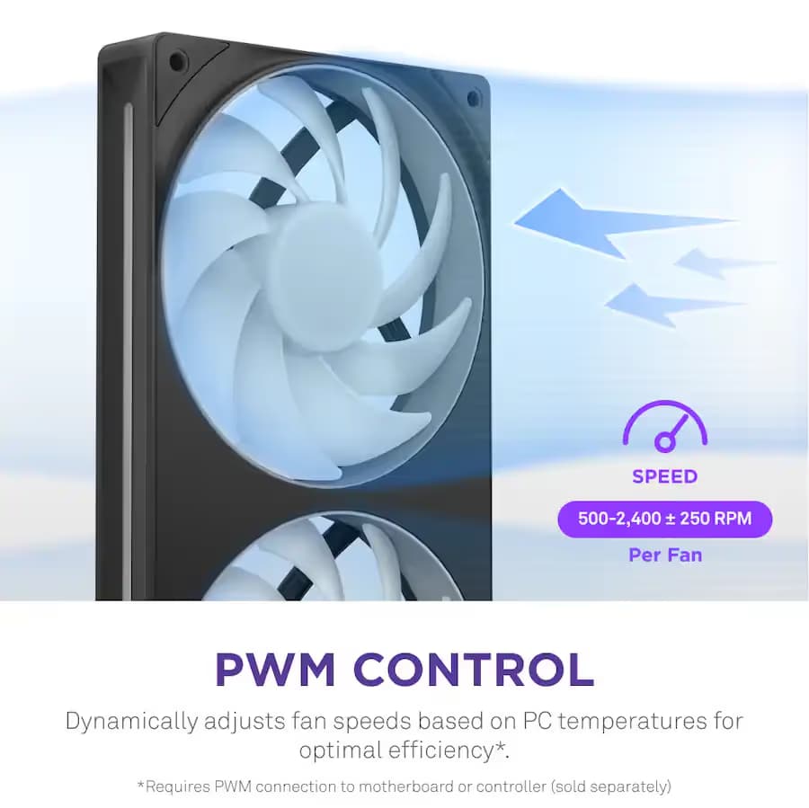 NZXT F240 RGB Core - 240mm Single-Frame Fan Unit Black image