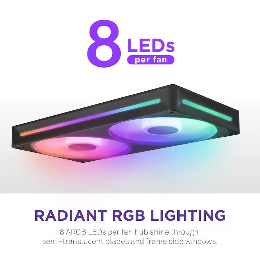 NZXT F240 RGB Core - 240mm Single-Frame Fan Unit Black image