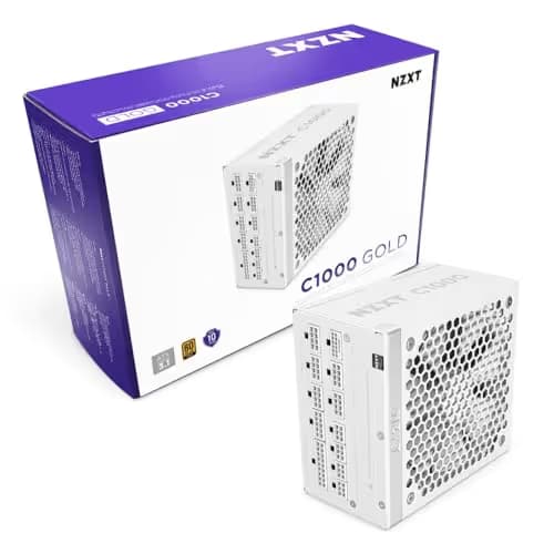 NZXT C1000 Fully Modular ATX Power Supply - 1000 Watts ATX 3.1 - White image