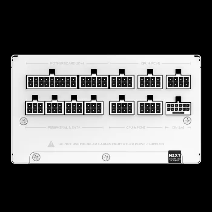 NZXT C1200 Fully Modular ATX Power Supply - 1200 Watts ATX 3.1 - White image