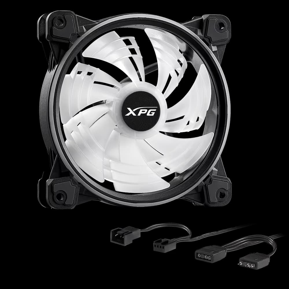ADATA XPG Hurricane ARGB 120mm PWM Triple Fan Pack - White image