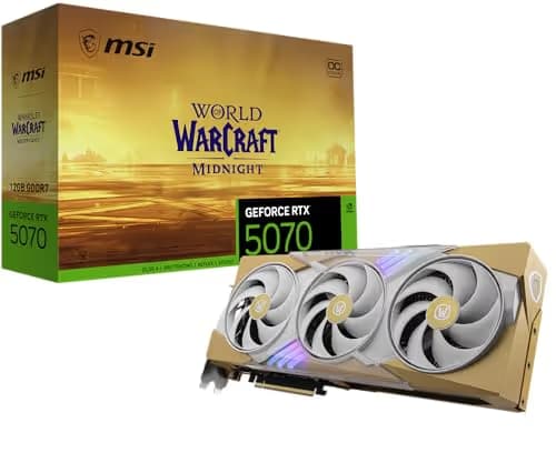 MSI GeForce RTX 5070 12G World of Warcraft MIDNIGHT LIGHT EDITION OC GDDR7 image