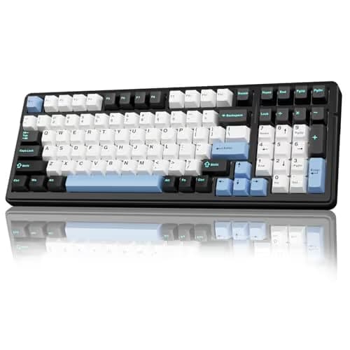AULA F99 Wireless Mechanical Keyboard,Tri-Mode BT5.0/2.4GHz/USB-C Hot Swappable Custom Keyboard,Pre-lubed Linear Switches,RGB Backlit Gaming Keyboards for PC/Tablet/Xbox/PS4/PS5 image