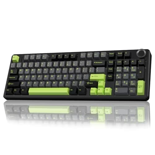 AULA F99 Pro Wireless Mechanical Keyboard with Knob,Creamy Sound,Tri-Mode BT5.0/USB-C/2.4GHz Hot Swappable Keyboard,Gasket Structure,RGB Backlit Computer Gaming Keyboards image
