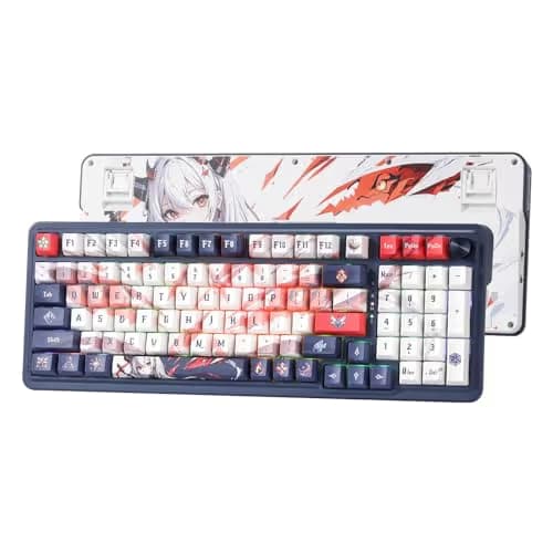 Redragon K686 PRO SE 98 Keys Wireless Gasket RGB Gaming Keyboard, 3-Mode Anime Mechanical Keyboard w/Hot-Swap Socket, Dedicated Knob Control & 5-Layer Noise Dampening, Custom Hi-Fi Linear Switch image