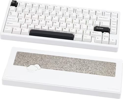 KEEBMONKEY WOBKEY Rainy 75 CNC Aluminum HMX/JWK/Cocoa Switches Triple-Mode Connectivity Mechanical Keyboard with Superior Acoustics, RGB/FR4/Silver SUS304/7000mAh/Cocoa Switch (Pro - Luna) main image