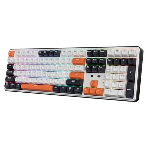 Redragon K689 PRO Wireless Gasket RGB Gaming Keyboard, 108 Keys Mechanical Keyboard w/Extra 4 Hotkeys, Upgraded Hot-swappable Socket, 3-Layer Noise Dampening, Round PBT Keycaps, Custom Linear Switch main image
