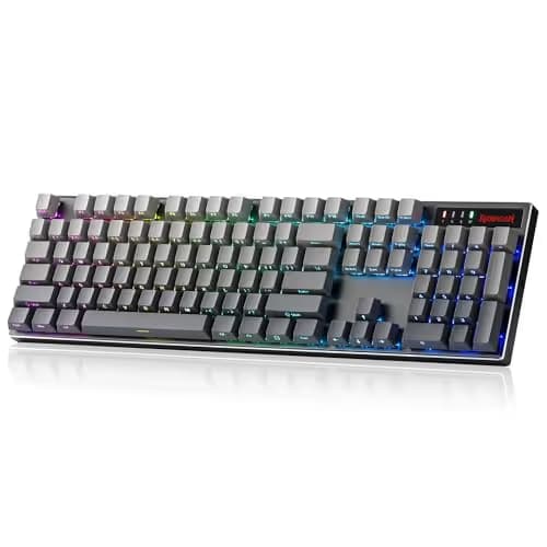 Redragon K556 PRO 104 Keys Wireless RGB Gaming Keyboard, Tri-Mode Aluminum Mechanical Keyboard w/Noise Dampening Layers, Hot-Swap South-Facing RGB Socket, Gradient PBT Keycaps & Custom Linear Switch main image