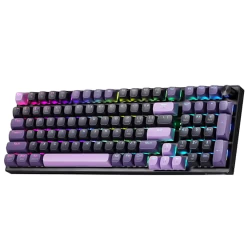 Redragon K740 PRO 98 Keys Wireless RGB Gaming Keyboard, 3-Mode PBT Mechanical Keyboard w/Solid Aluminum Base, Dedicated Knob Control & Hot-Swap Socket, Custom Linear Switch main image