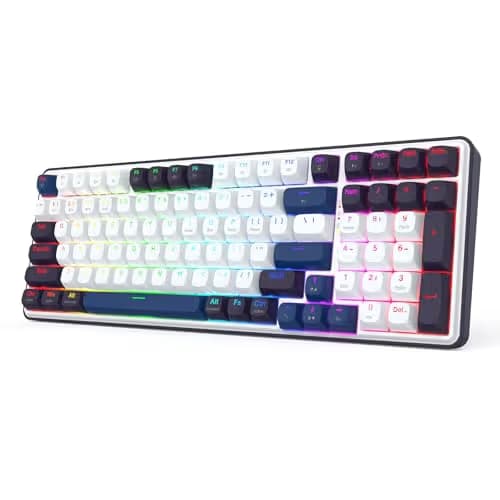 Redragon K744 PRO 99 Keys Wireless Gasket RGB Gaming Keyboard, 3-Mode Mechanical Keyboard w/Hot-Swap Socket, Round PBT Keycaps & 5-Layer Noise Dampening, Custom Linear Switch main image