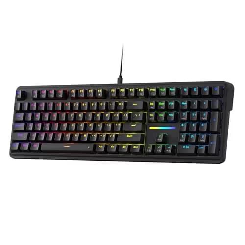 Redragon K745 Wired Gasket RGB Gaming Keyboard, 108 Keys Mechanical Keyboard w/Extra 4 Hotkeys, Upgraded Hot-swappable Socket, 5-Layer Noise Dampening, Creamy & Thocky Custom Linear Switch image