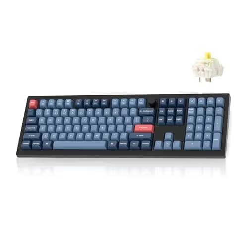 Keychron V6 Max Wireless Custom Mechanical Keyboard, 2.4 GHz Bluetooth QMK Full-Size Layout RGB with Hot-swappable Gateron Banana Switch Compatible with Mac Windows Linux main image