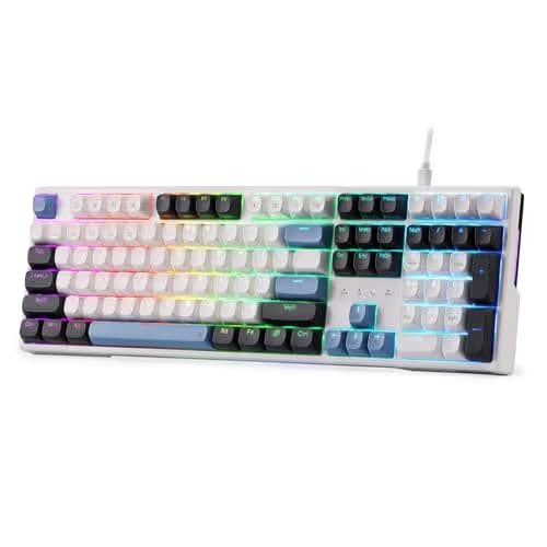 Redragon K668 Wired Gasket RGB Gaming Keyboard, 108 Keys Mechanical Keyboard w/Extra 4 Hotkeys, Upgraded Hot-swappable Socket, Sound Absorbing Foam, Mixed Color Keycaps, Custom Linear Switch main image