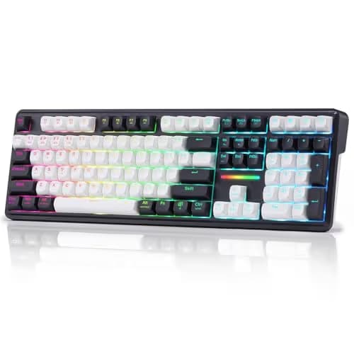 Redragon K745 PRO Wireless Gasket RGB Gaming Keyboard, 108 Keys Mechanical Keyboard White and Blue Mambo Switch main image