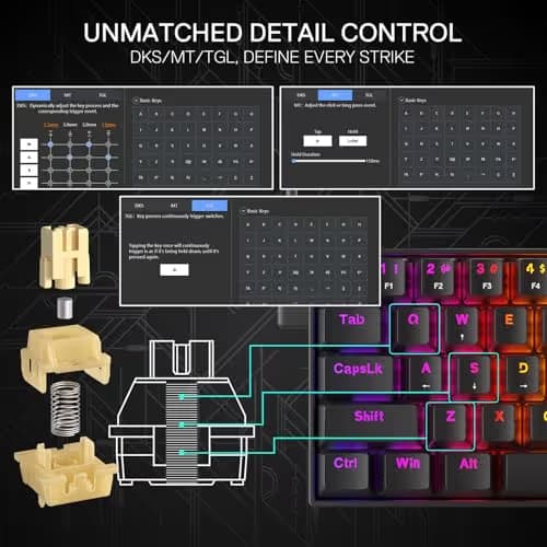 Redragon K617 HE Rapid Trigger Gaming Keyboard  Essential Black image