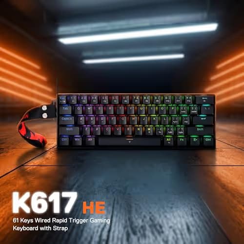 Redragon K617 HE Rapid Trigger Gaming Keyboard Black - Strap image