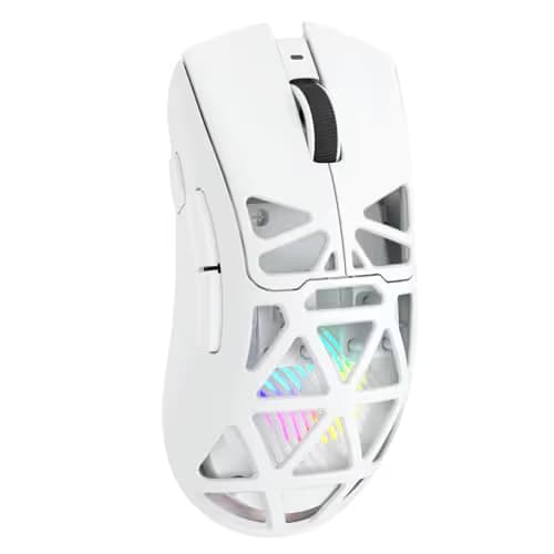 Aula SC620 Wireless Gaming Mouse, Tri-Mode 2.4GHz/USB-C/BT5.3 Computer Mouse with 12000 DPI, Programmable Macro Gamer Mouse with Rapid Fire Key, RGB Light White Gaming Mice for PC/Laptop/Mac main image