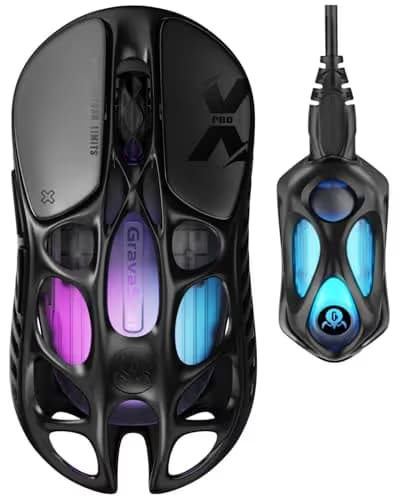 GravaStar Mercury X Pro Galaxy Black 8KHz Wireless Gaming Mouse image