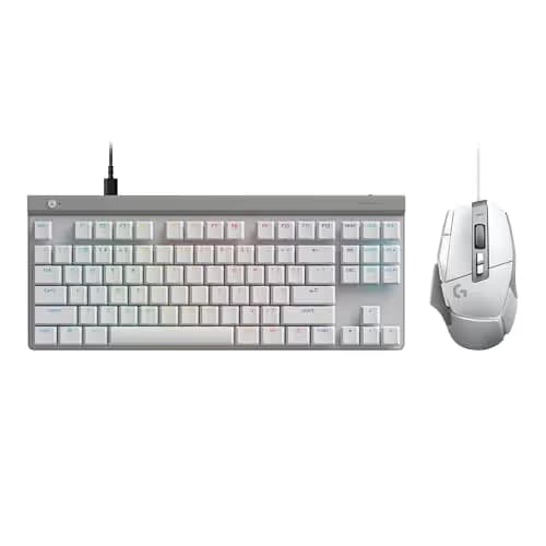 Logitech G502 X Wired Gaming Mouse + G515 TKL Wireless Gaming Keyboard (Tactile) Bundle: White main image