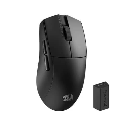 Redragon M916 PRO 3-Mode Wireless Gaming Mouse, Hype-Speed 4K Polling Rate, 49G Ultra-Light 26K DPI Mouse w/Ergonomic Natural Grip Build, Redefinable Macro Buttons, Software Supported main image
