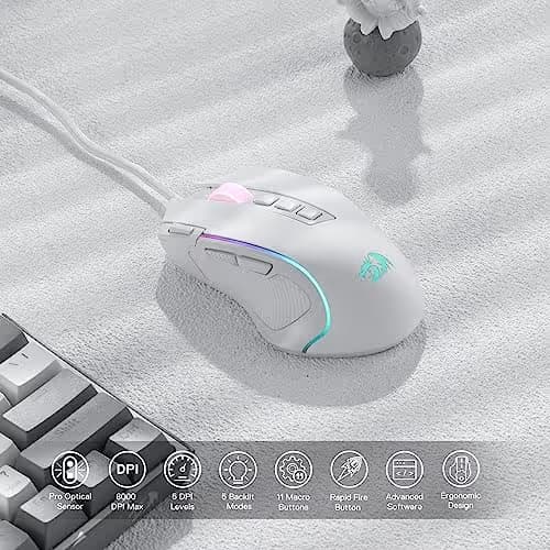 Redragon M612 Predator RGB Gaming Mouse White image
