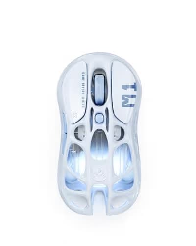 GravaStar Mercury M1 Pro Gaming Mouse, 78g Lightweight Magnesium Alloy, 26,000 DPI, PAW3395DM Sensor, 5 Programmable Buttons, Support Wired/2.4GHz/BT, Up to 200 Hours Battery Life (Ice Blue) main image