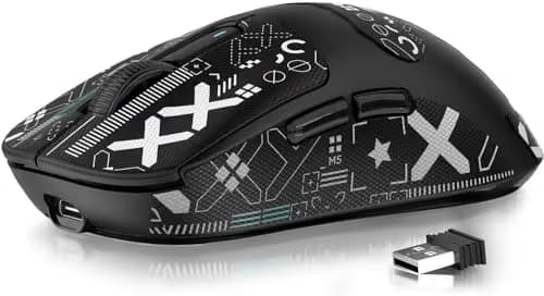 MANBASNAKE Attack Shark X3 Wireless Gaming Mouse, 49g Lightweight Triple Mode Ergonomic Computer Mouse, PAW3395 26K DPI Sensor, 200h Battery Life, Griptape Programmable Buttons for PC/Laptop/Mac/Win main image