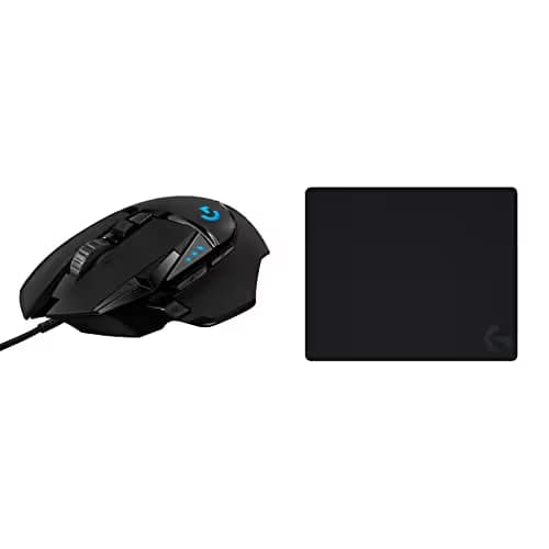 Logitech G502 Hero Wired Gaming Mouse + G440 Hard Gaming Mouse Pad Bundle - Black image