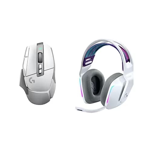 Logitech G502 X Lightspeed Wireless Gaming Mouse + G733 Lightspeed Wireless Gaming Headset - White image
