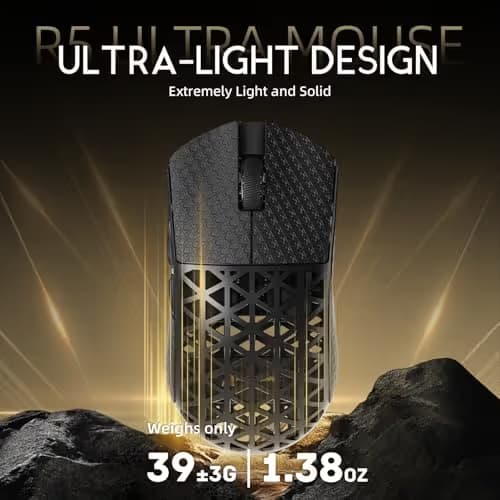 ATTACK SHARK R5 Ultra 8K Carbon Fiber Wireless Black With GripTape image