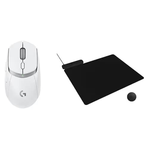 Logitech G309 Lightspeed Wireless Gaming Mouse + Powerplay 2 Wireless Charging Mouse Pad Bundle - White image
