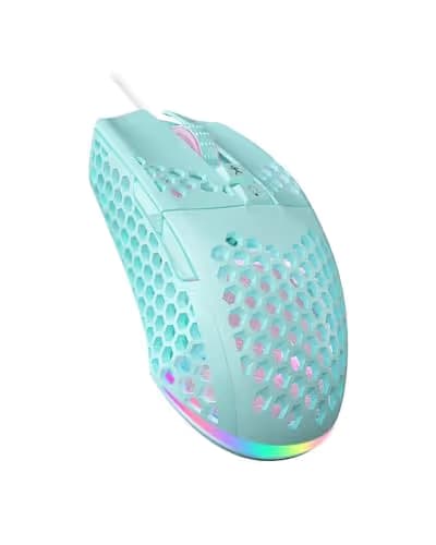 SOLAKAKA SM900 Green Wired Gaming Mouse with Honeycomb Shell,12800 DPI,7 Programmable Buttons,Lightweight Gaming Mice Ergonomic Computer Mouse Gaming for Windows/PC/Mac/Laptop Gamer main image