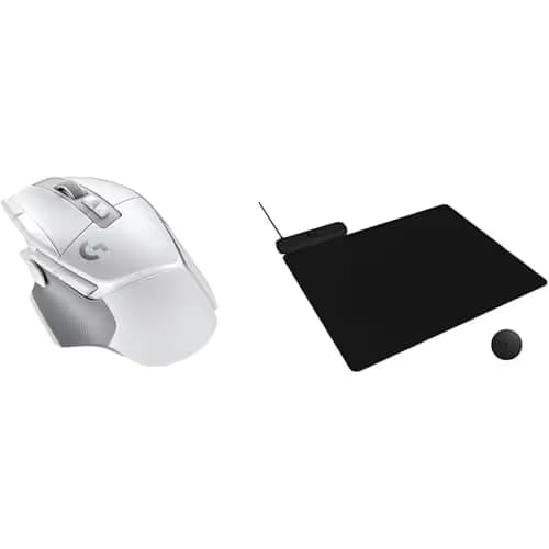 Logitech G502 X Lightspeed Wireless Gaming Mouse + Powerplay 2 Wireless Charging Mouse Pad Bundle - White image