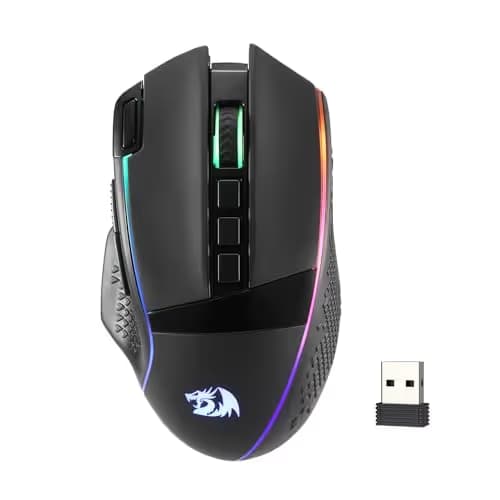 Redragon M991 Wireless Gaming Mouse, 26000 DPI 3-Mode Gamer Mice w/Rapid Fire Key, 9 Macro Buttons, Powerful Capacity and RGB Backlight for PC/Mac/Laptop, Black main image